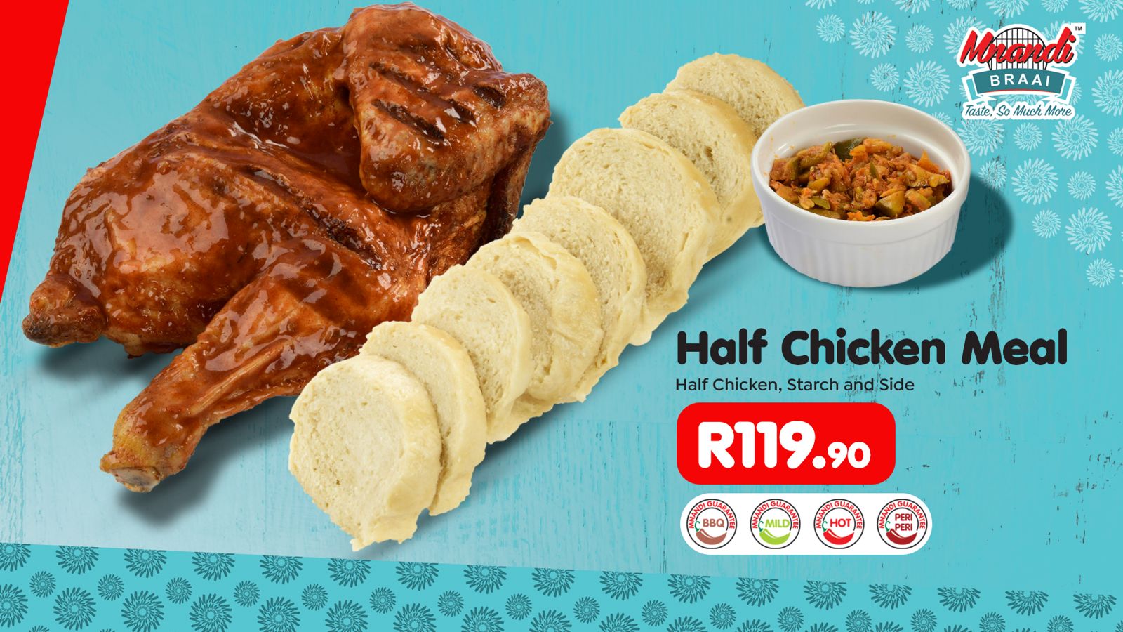 Half Chicken Meal menu card