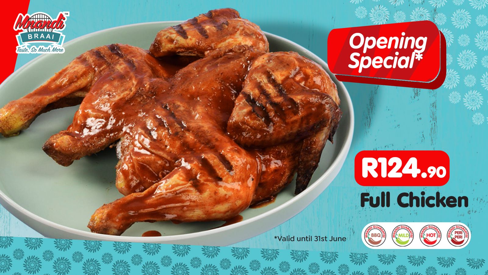 Opening Special menu card