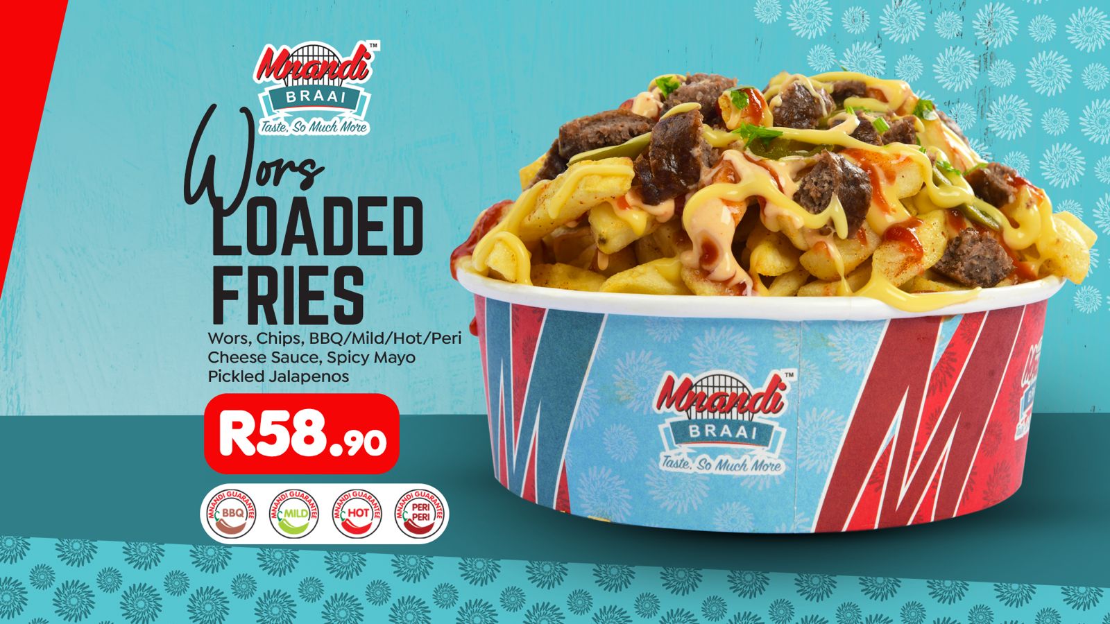 Wors Loaded Fries menu card
